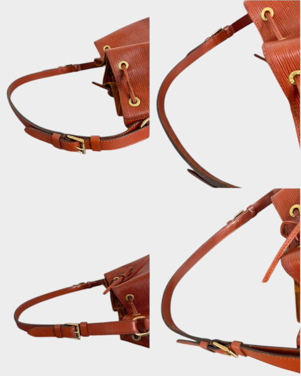 Louis Vuitton Epi Noe Shoulder Bag, Drawstring, Kenya Brown, M44003 Tasche