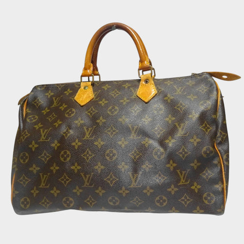Authenticated Louis Vuitton Monogram Handbag Louis Vuitton Approx Speedy 35