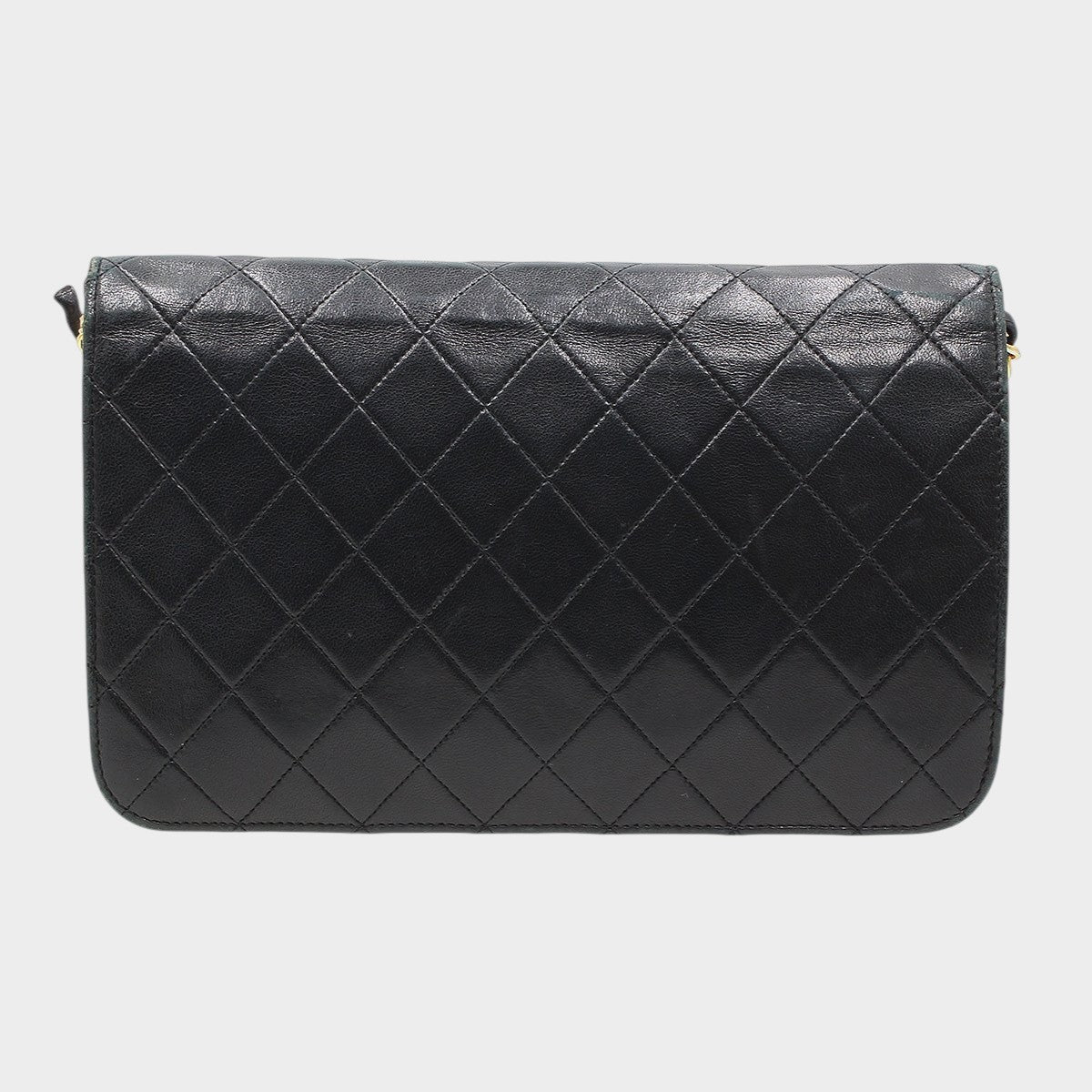 Chanel Matelassé Push-Lock Chain Shoulder Bag, Black with Gold Hardware, Vintage, CHANEL,