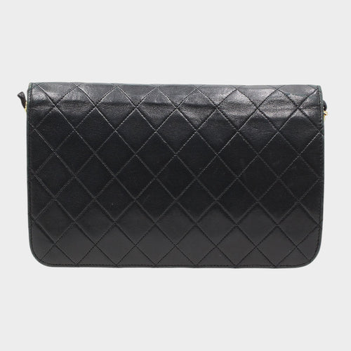 Chanel Matelassé Push-Lock Chain Shoulder Bag, Black with Gold Hardware, Vintage, CHANEL,