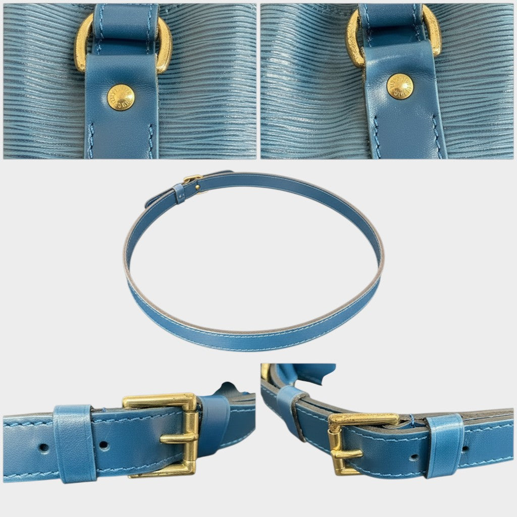 Louis Vuitton Epi Noe Drawstring Shoulder Bag One Shoulder Leather Toledo Blue
