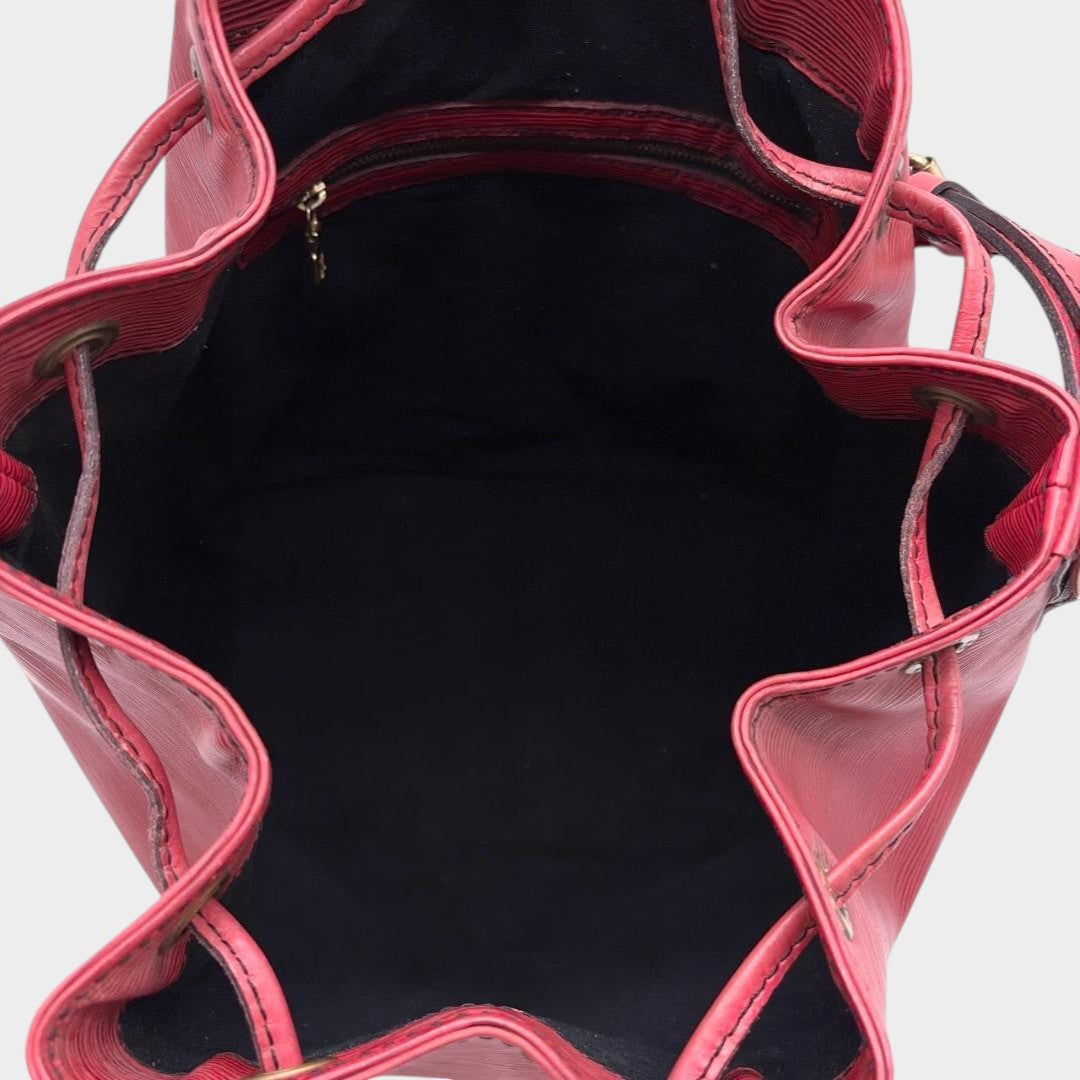 LOUIS VUITTON Noe Epi drawstring shoulder bag, red, serial code, made in France