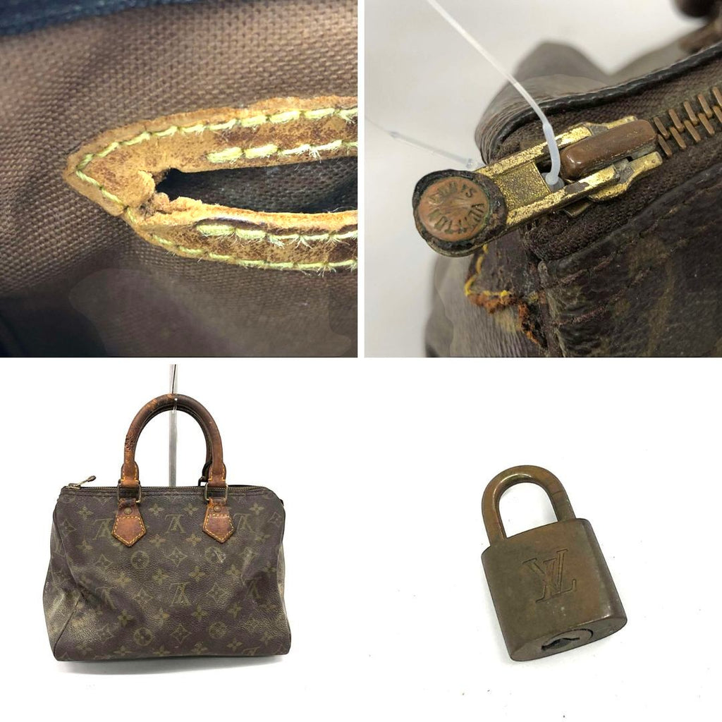 Louis Vuitton Monogram Speedy 25 M41528 MI0912 with padlock