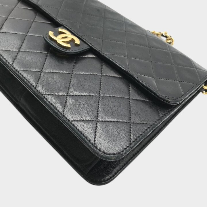 Excellent Condition CHANEL Coco Mark Lambskin Leather Tasche