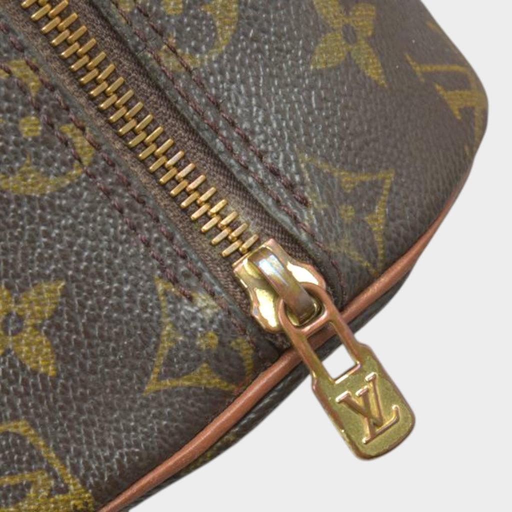 Louis Vuitton Papillon 26 handbag, Monogram leather, brown, M51366, cylindrical shape, Papillon PM, vintage bag /080528-86/