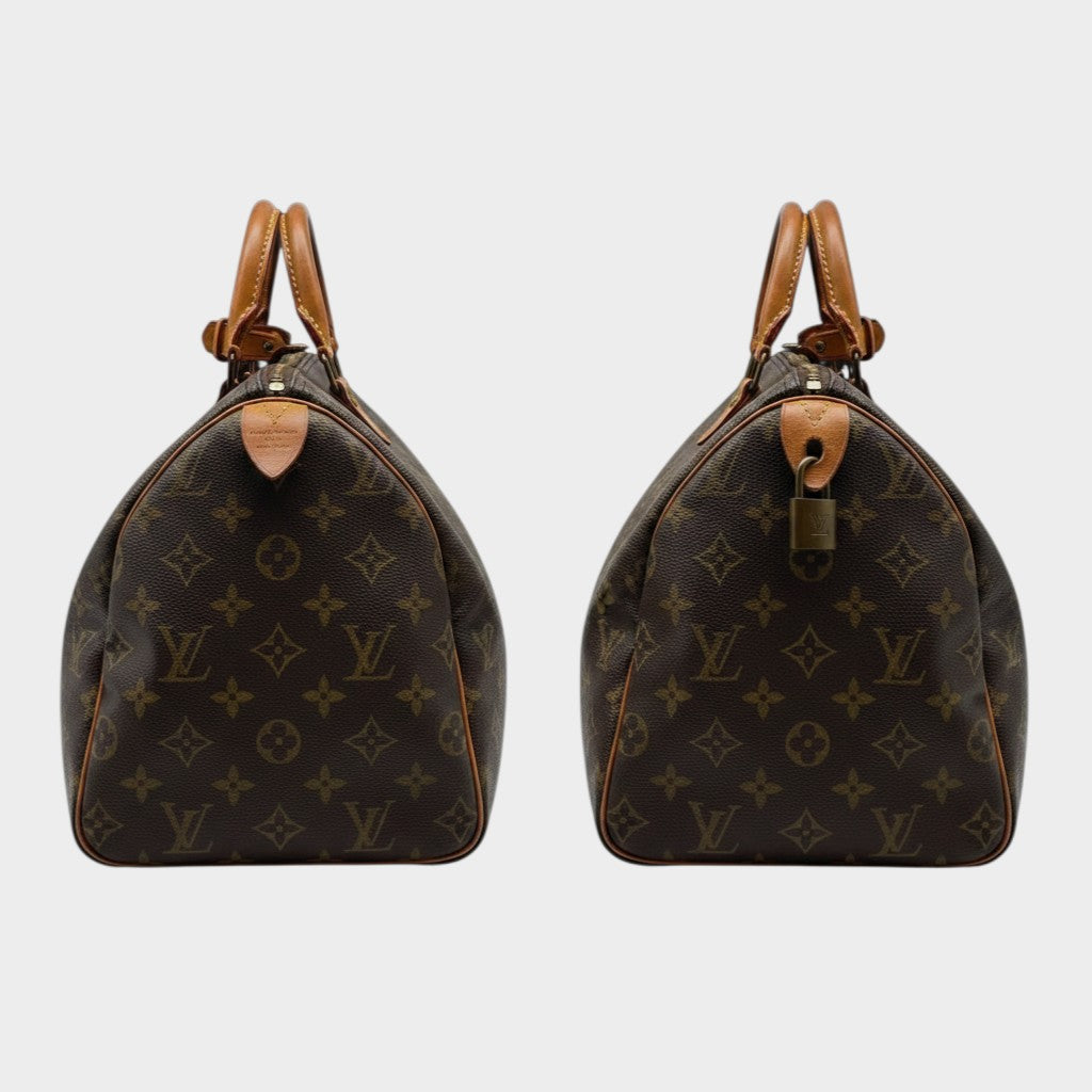LOUIS VUITTON / VI 0963 Louis Vuitton Monogram Speedy 30 Boston Bag Handbag Brown