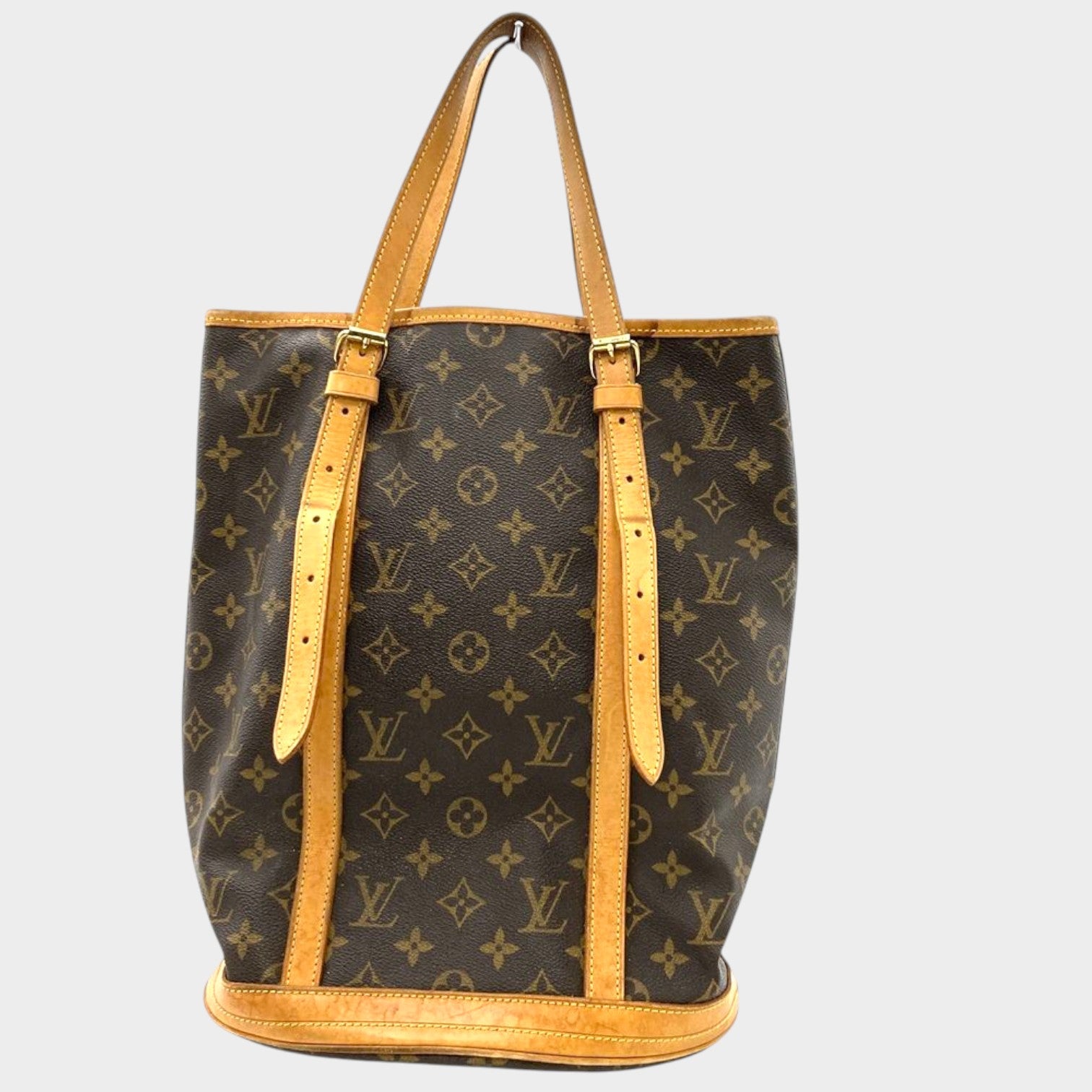 Bucket GM Tote Bag, Monogram Canvas, M42236, Brown, Gold Hardware, FL0939, Unisex