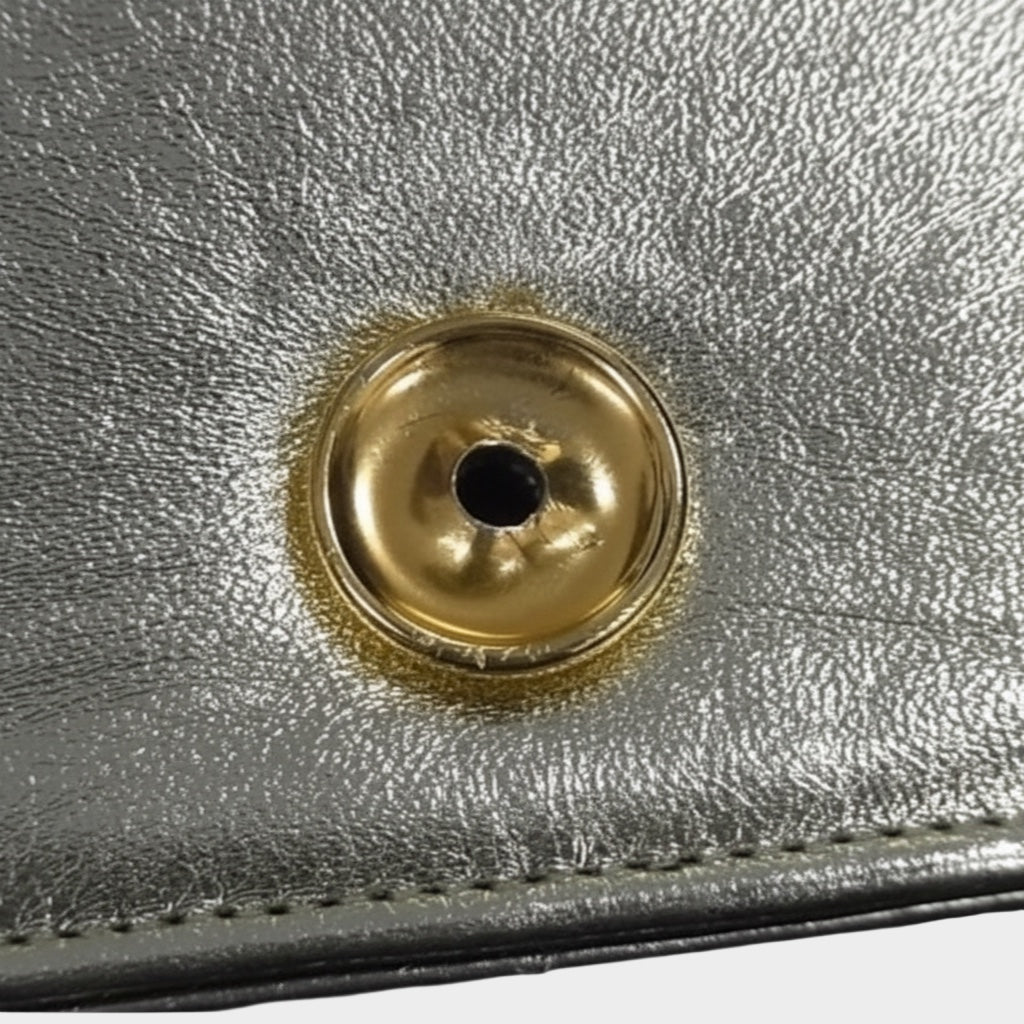 CHANEL Coco Mark Matelassé Leather Crossbody Shoulder Bag with Gold Hardware, Gold Tone,