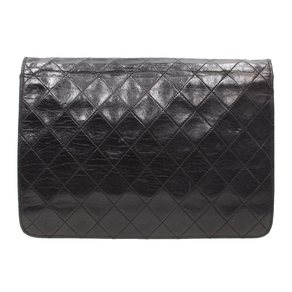 Chanel Matelassé Push-Lock Chain Shoulder Bag, Leather, Vintage, CHANEL