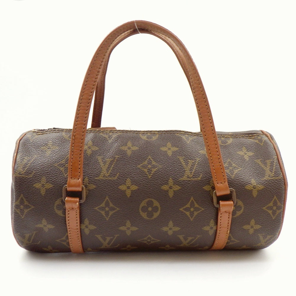 Louis Vuitton M51386 Old Model Papillon 26 Monogram Brown Cylindrical Handbag Mini Boston Vintage
