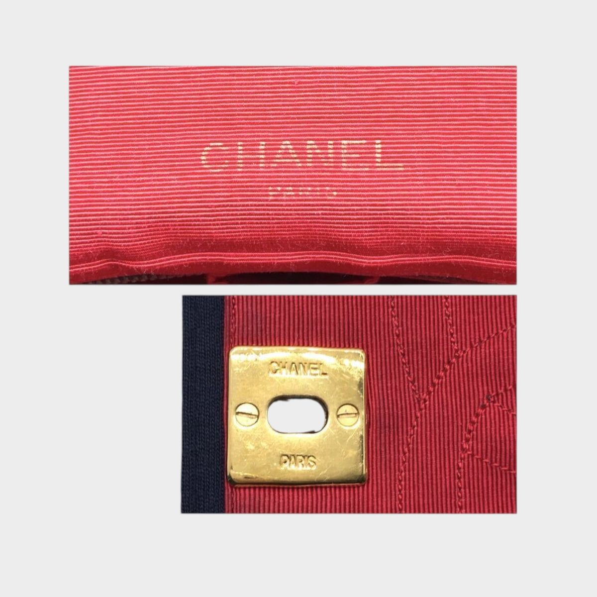 Excellent Condition CHANEL Coco Mark Matelassé Chain Shoulder Bag, Cotton, Tasche