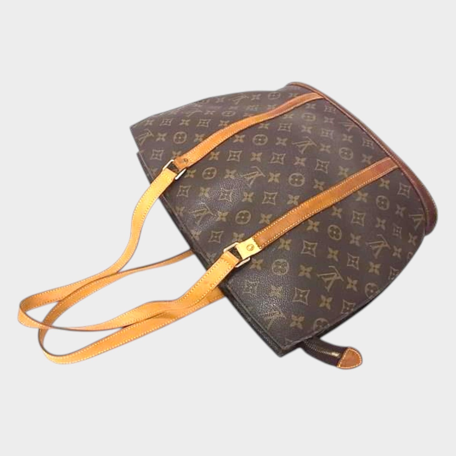 LOUIS VUITTON Monogram Babylon Tote Bag M51102 Brown (Slightly scratched and stained)