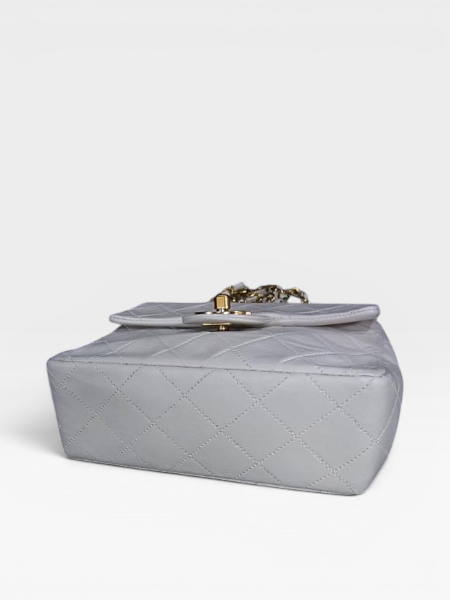 CHANEL Coco Mark Matelassé Leather Crossbody Shoulder Bag with Gold Hardware, Women's, White