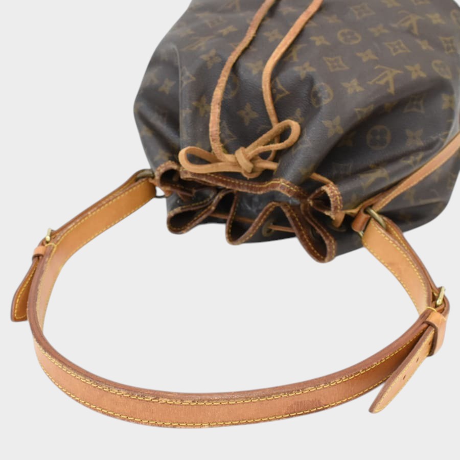 Louis Vuitton Shoulder Bag Petit Noe M42226 Monogram Canvas Leather Brown
