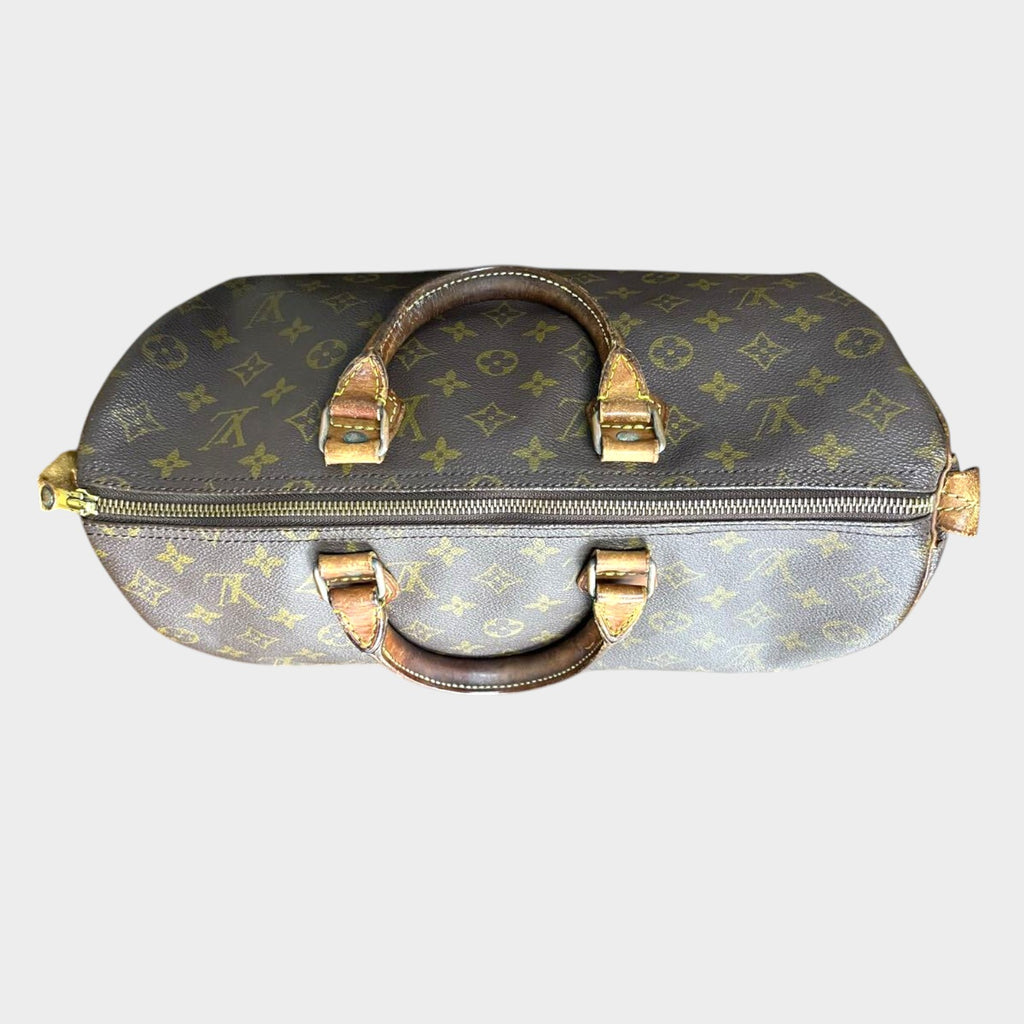 LOUIS VUITTON Monogram Speedy 35 with Padlock (Key not included) Tasche