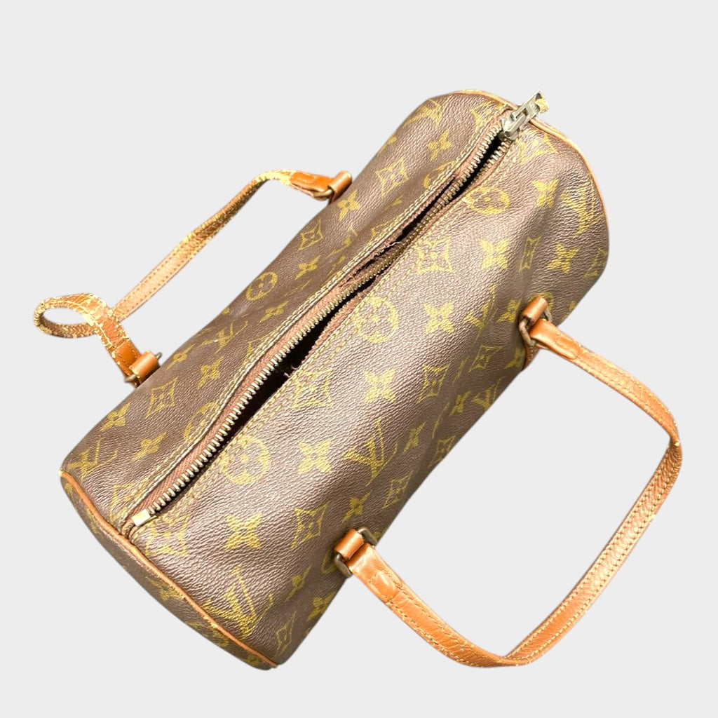 Louis Vuitton Papillon Mini Boston Handbag, LV, approximately 25cm wide, vintage, as-is condition