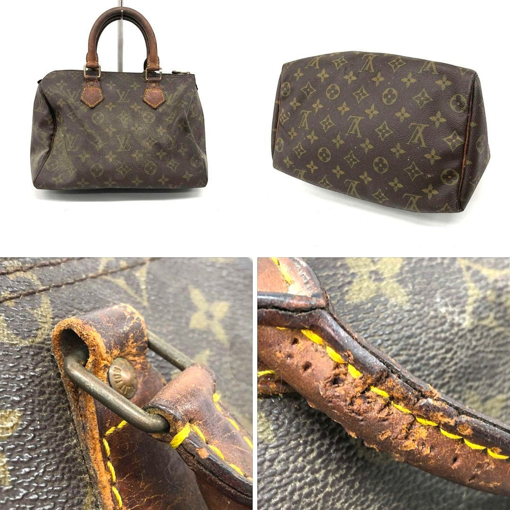 Louis Vuitton Monogram Speedy 25 M41528 MI0912 with padlock