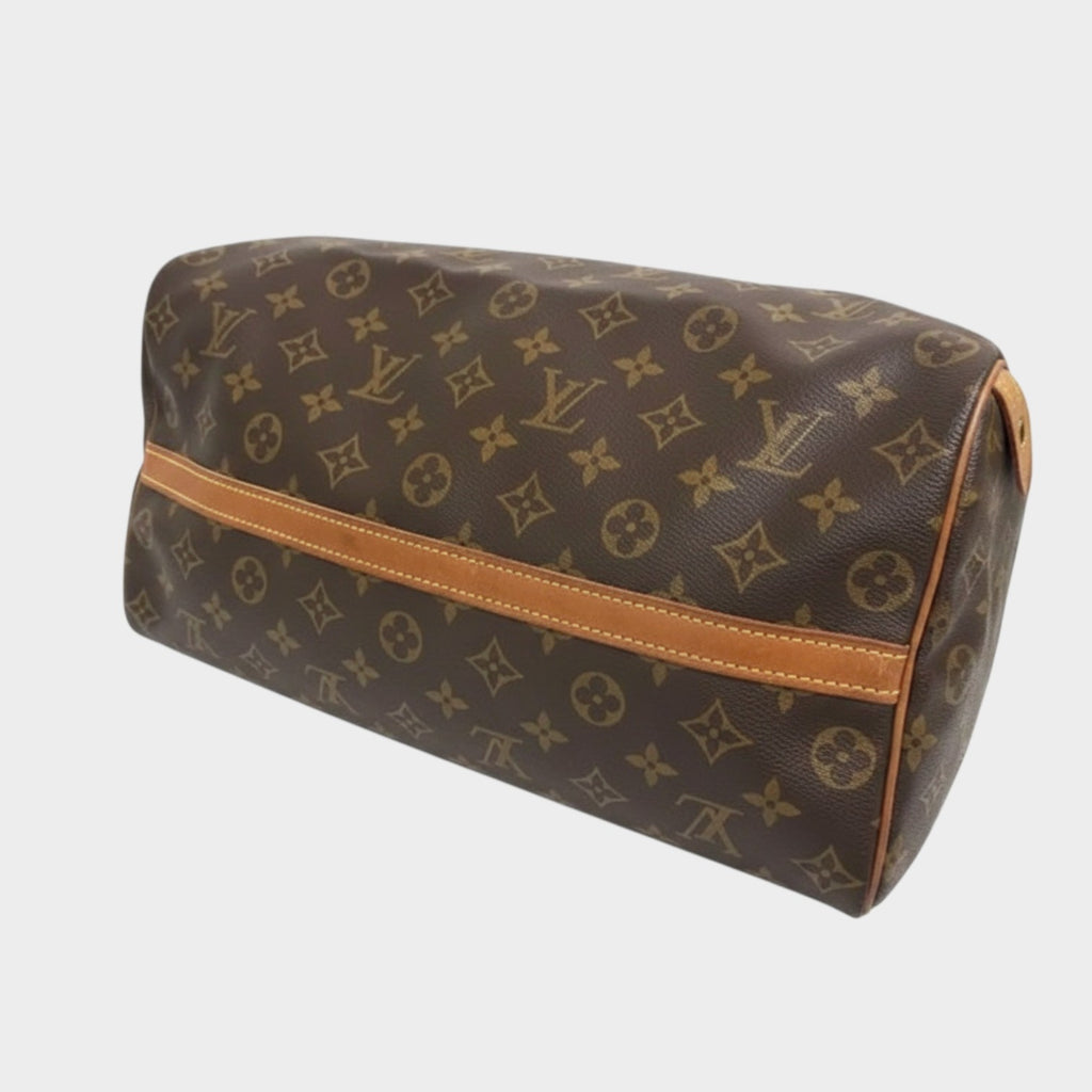 Louis Vuitton Monogram TALON Zip USA Made Mini Boston Bag Handbag Brown FW6594