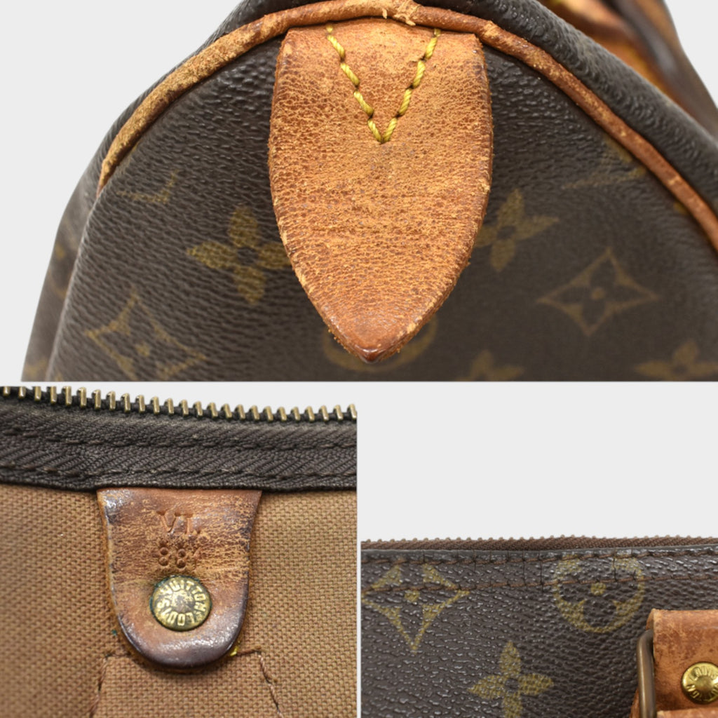 Louis Vuitton Handbag Speedy 35 M41524 Monogram Canvas Leather Tasche