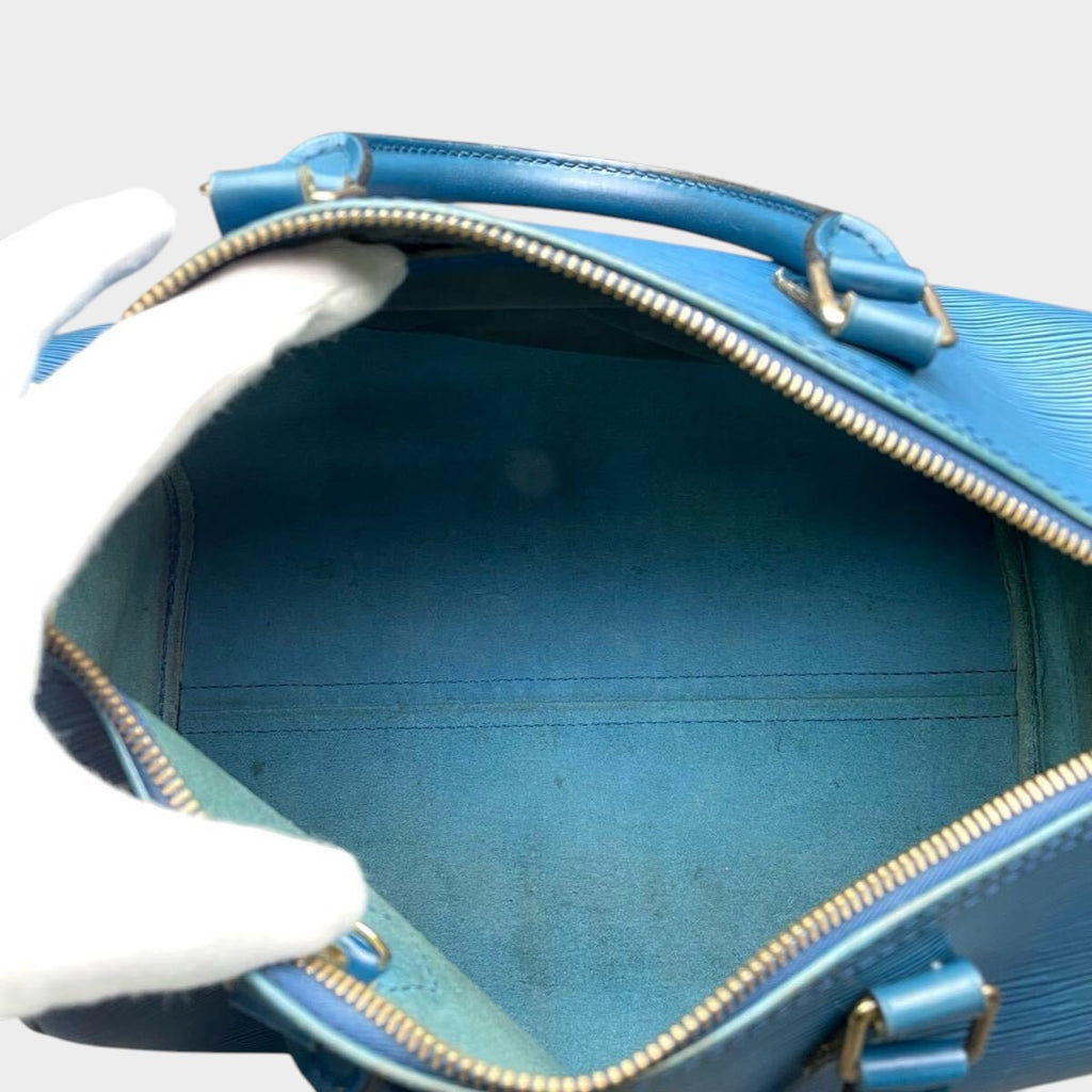 LOUIS VUITTON Epi Speedy 30 Handbag, Serial Number VI190
