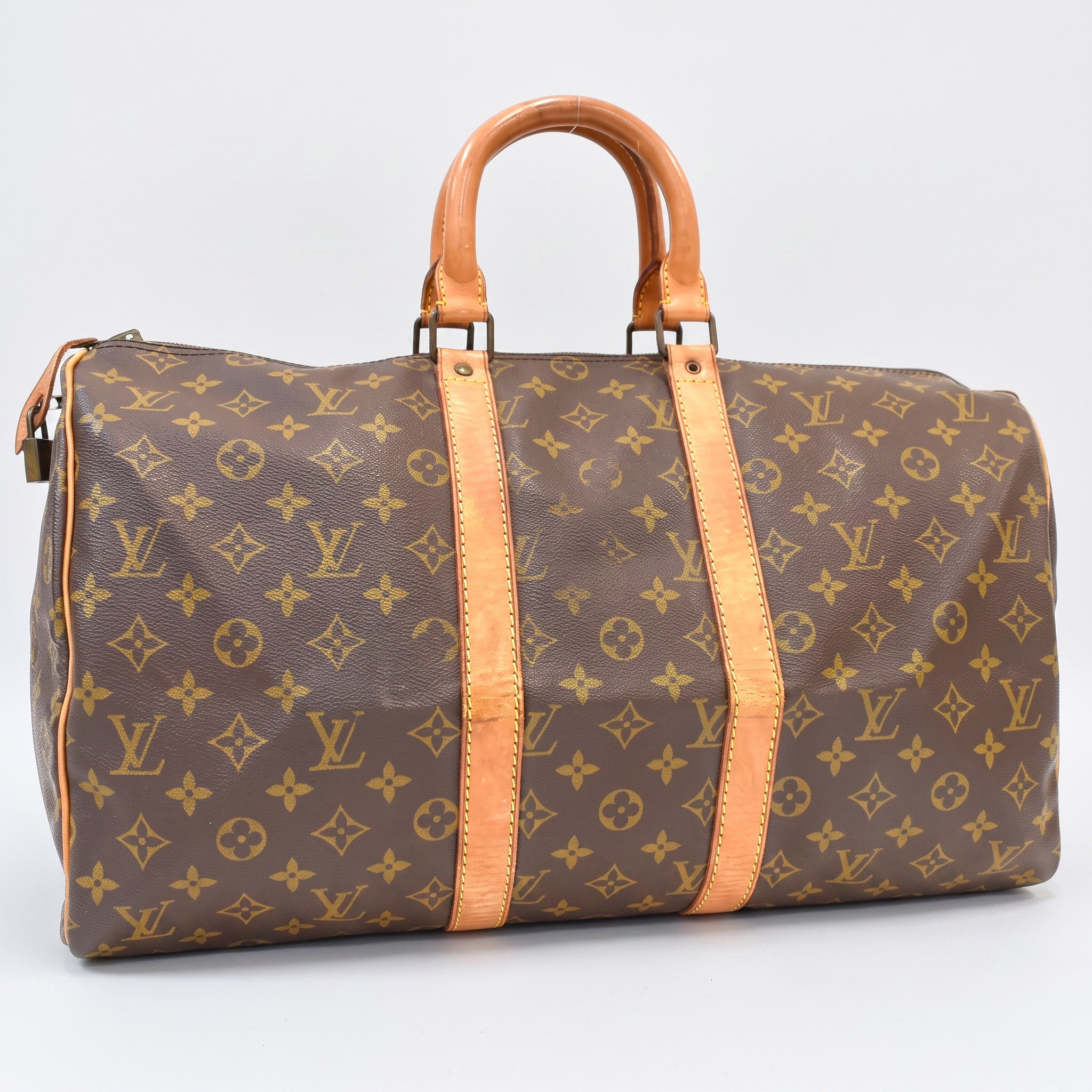 LOUIS VUITTON Keepall 45 Boston Bag M41428 Tasche Canvas Leathe