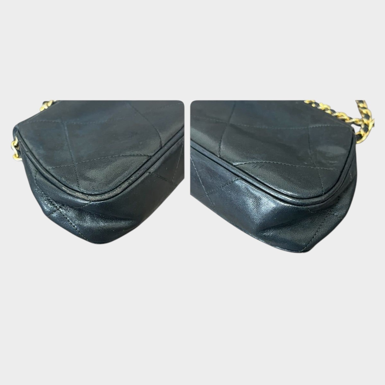 Chanel 1st series Lambskin Matelassé Coco Mark Chain Shoulder Bag Vintage