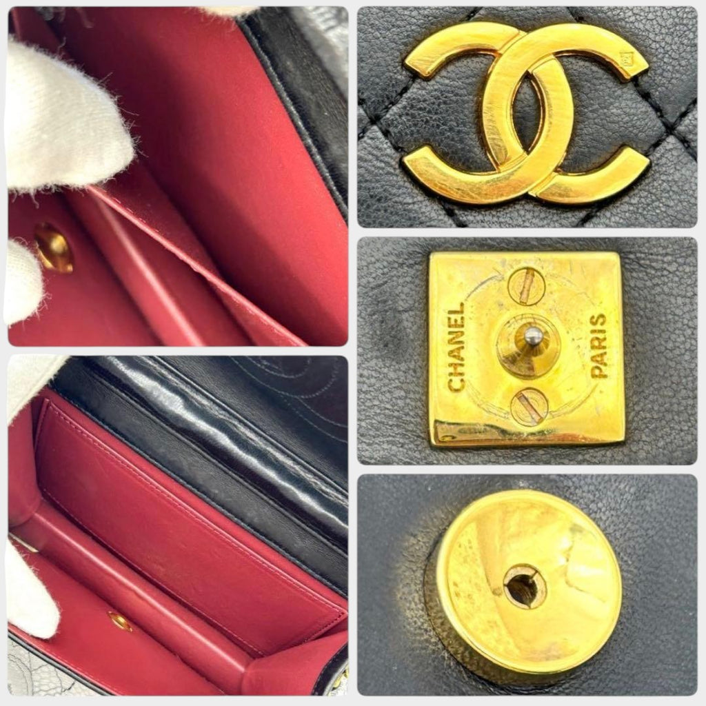 CHANEL Matelassé Mini Push-Lock Chain Shoulder Bag