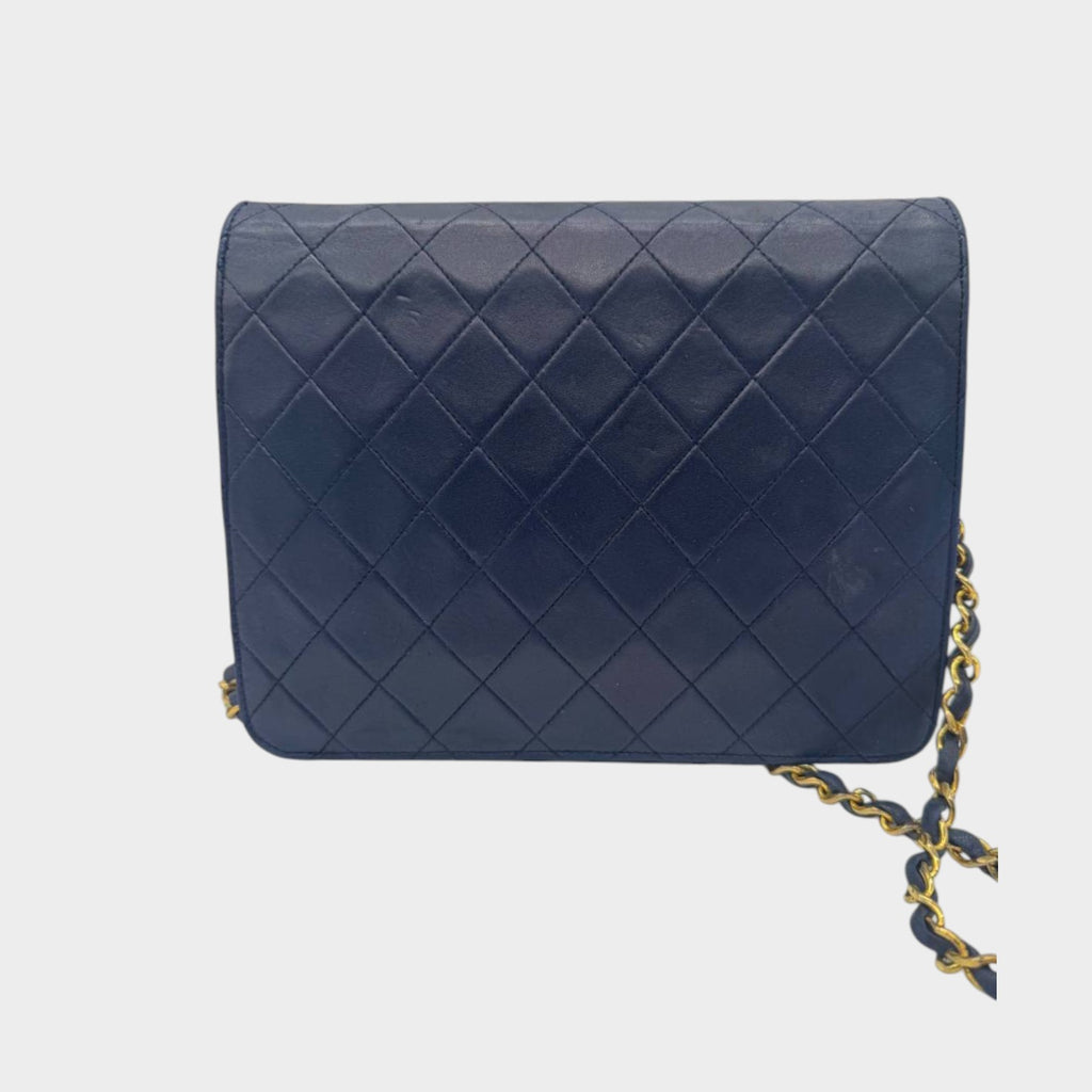 CHANEL Matelassé Coco Mark Push-Lock Chain Bag, Navy tasche