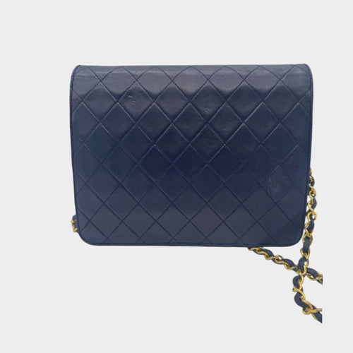 CHANEL Matelassé Coco Mark Push-Lock Chain Bag, Navy tasche