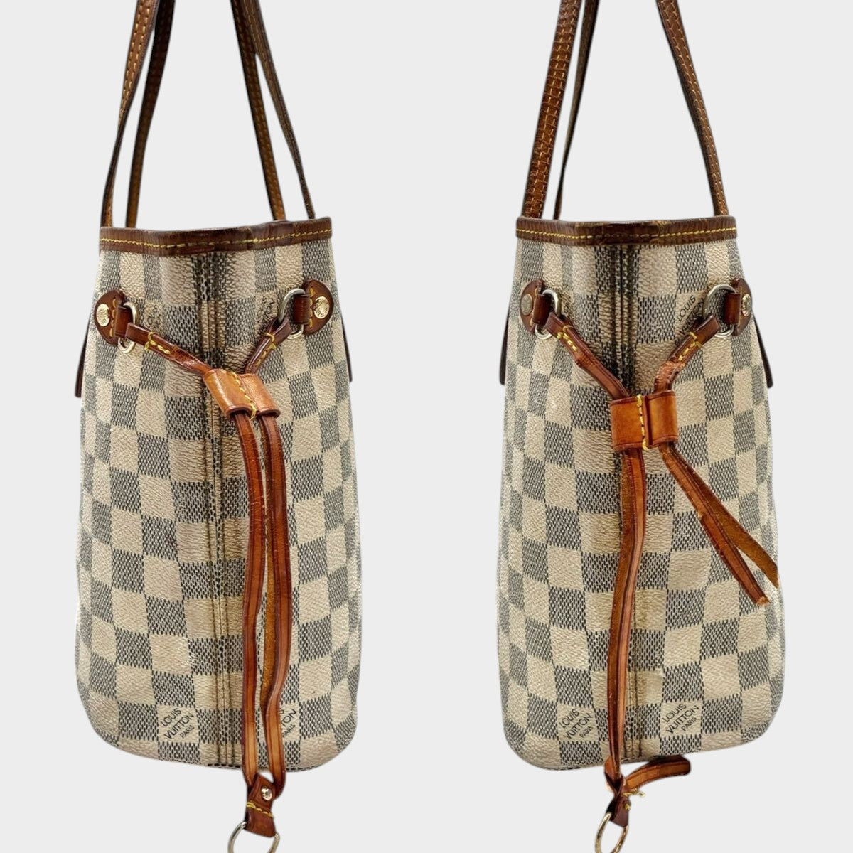 LOUIS VUITTON Damier Azur Neverfull Tote Bag, Tasche