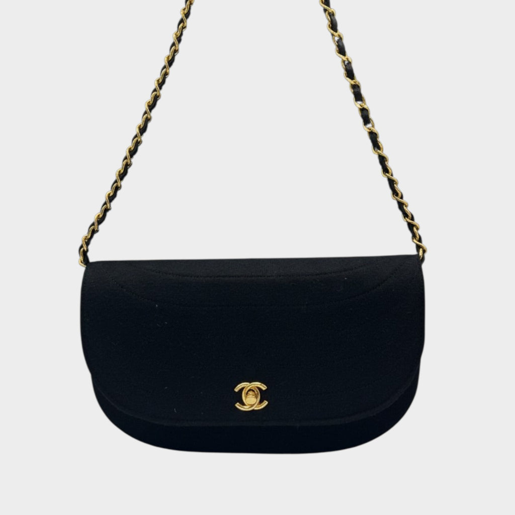 [Excellent Condition] CHANEL Mademoiselle Coco Mark Turnlock Chain Shoulder Bag