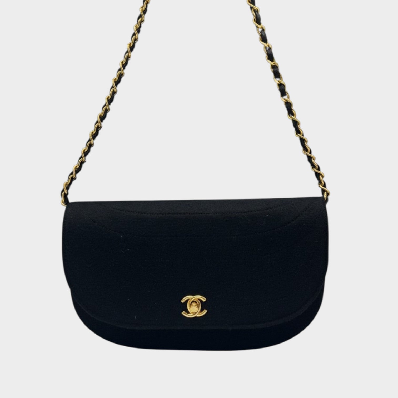 [Excellent Condition] CHANEL Mademoiselle Coco Mark Turnlock Chain Shoulder Bag