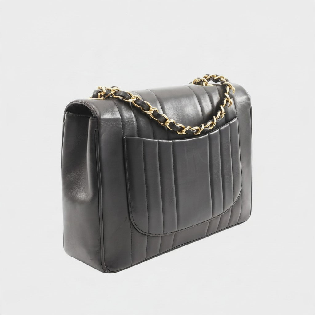Excellent Condition CHANEL Coco Mark Mademoiselle Turnlock Leather Tasche