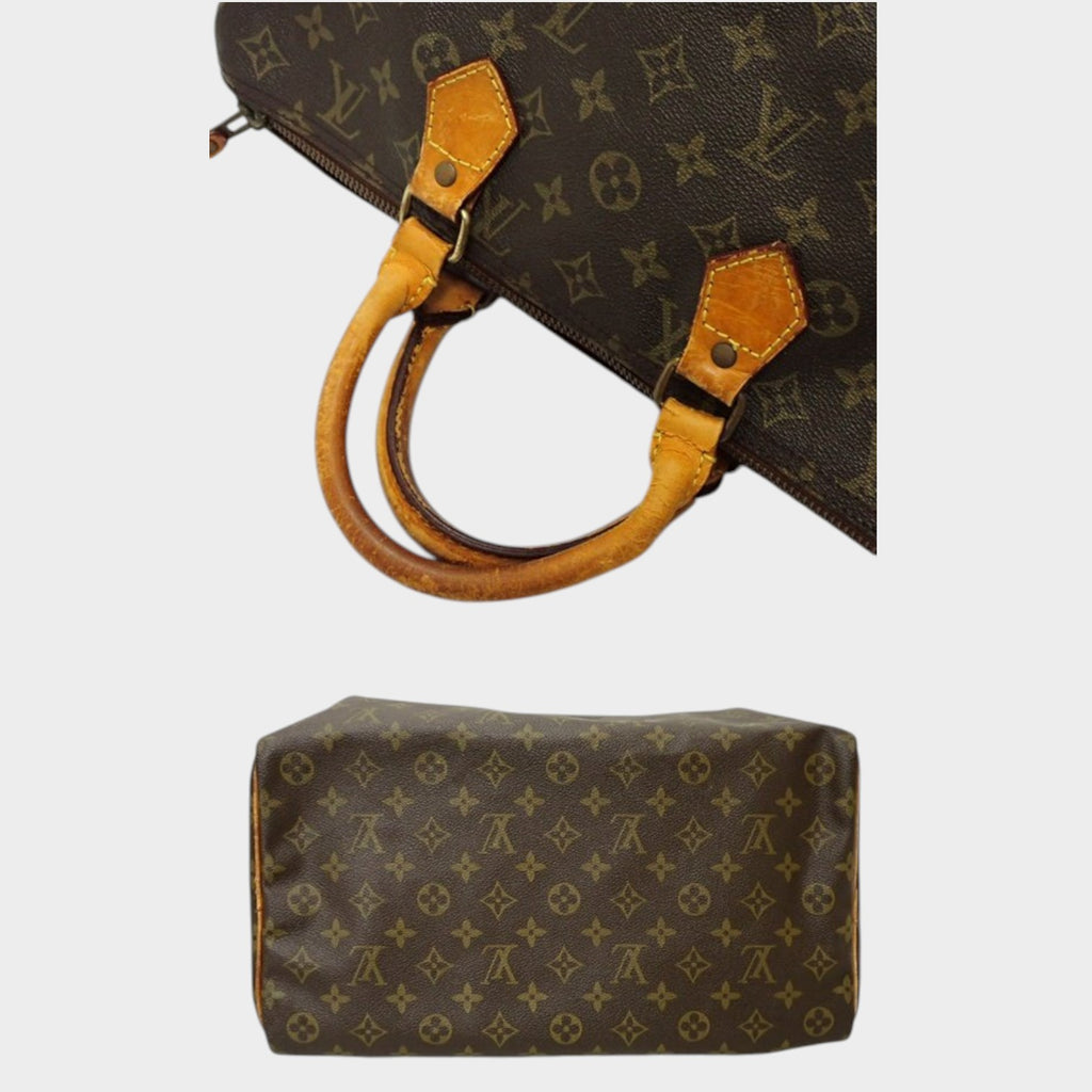 Louis Vuitton Monogram Speedy 35 Boston Bag M41524/Tasche/Dark