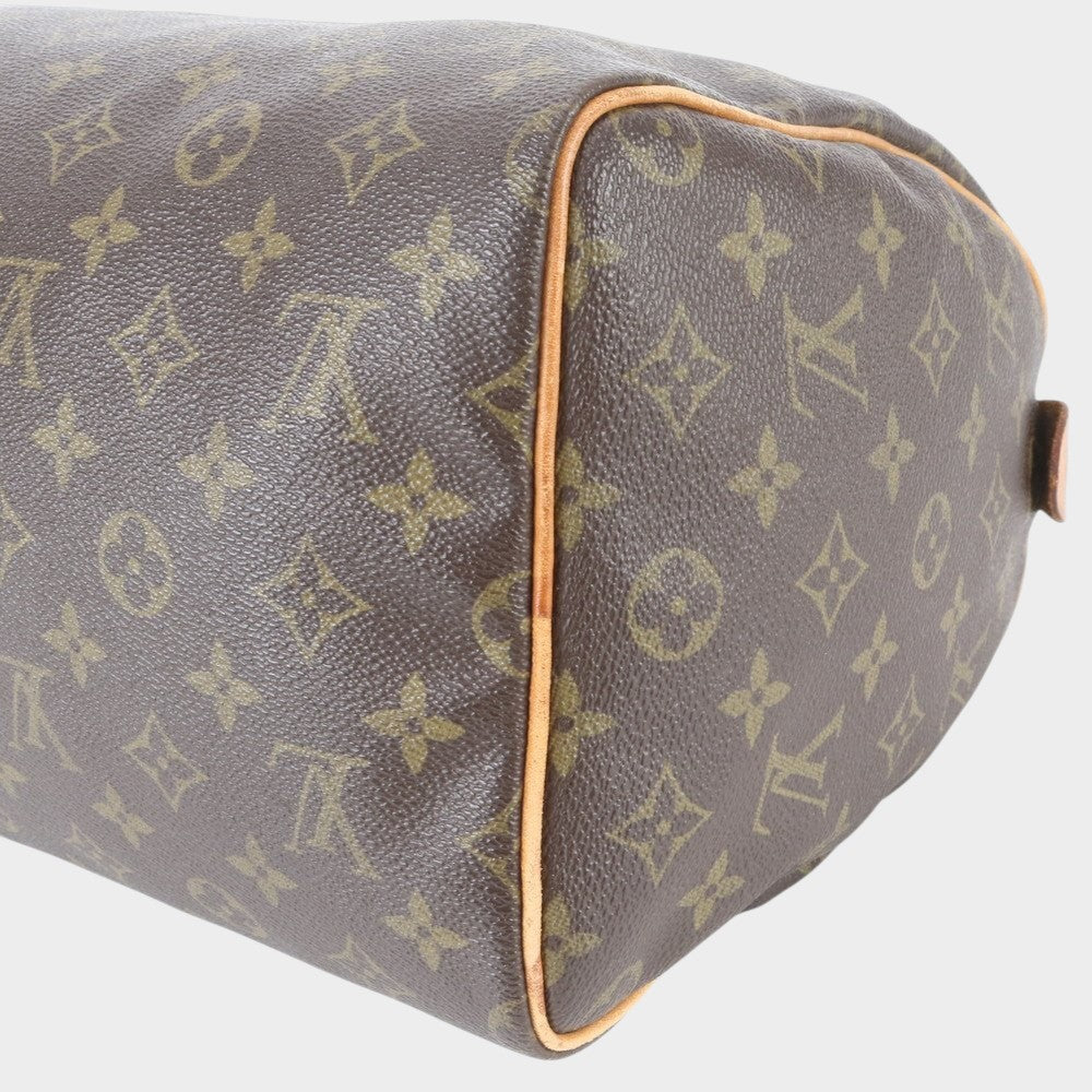 Louis Vuitton Monogram Speedy 30 Mini Boston Bag M41526 Leather Handbag Tote Genuine