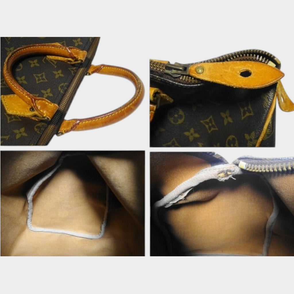 Authenticated Louis Vuitton Monogram Handbag Louis Vuitton Approx Speedy 35