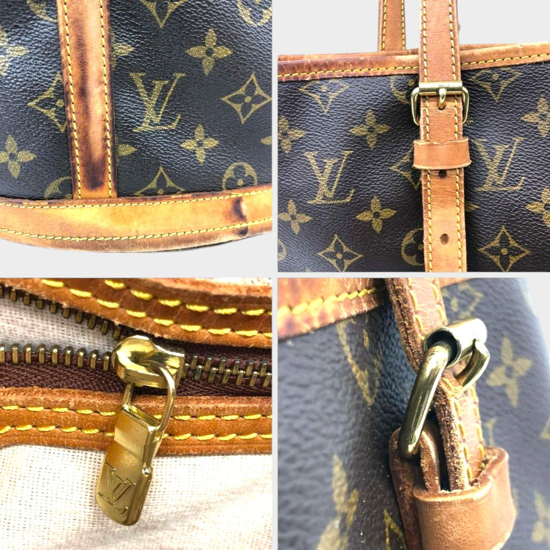 Louis Vuitton Monogram Bucket GM M42236 with pouch. Louis Vuitton Monogram line.