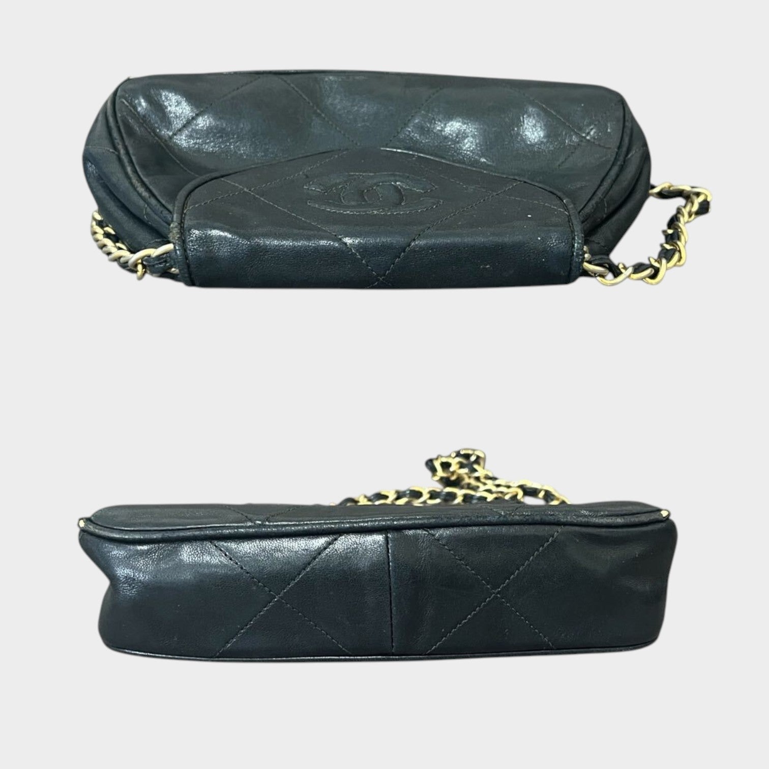 Chanel 1st series Lambskin Matelassé Coco Mark Chain Shoulder Bag Vintage