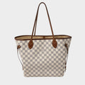 LOUIS VUITTON Damier Azur Neverfull MM N51107Leather Tasche