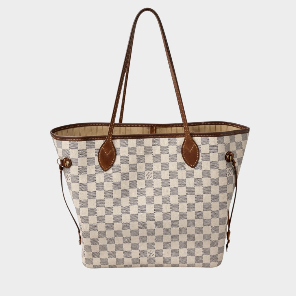 LOUIS VUITTON Damier Azur Neverfull MM N51107Leather Tasche