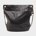 Chanel Matelassé Leather Chain One-Shoulder Bag, Black, Tasche