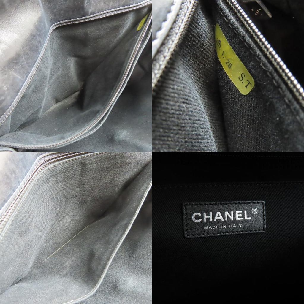 HANEL Chanel Matelassé Coco Mark Turnlock Chain Shoulder Bag Vintage Black