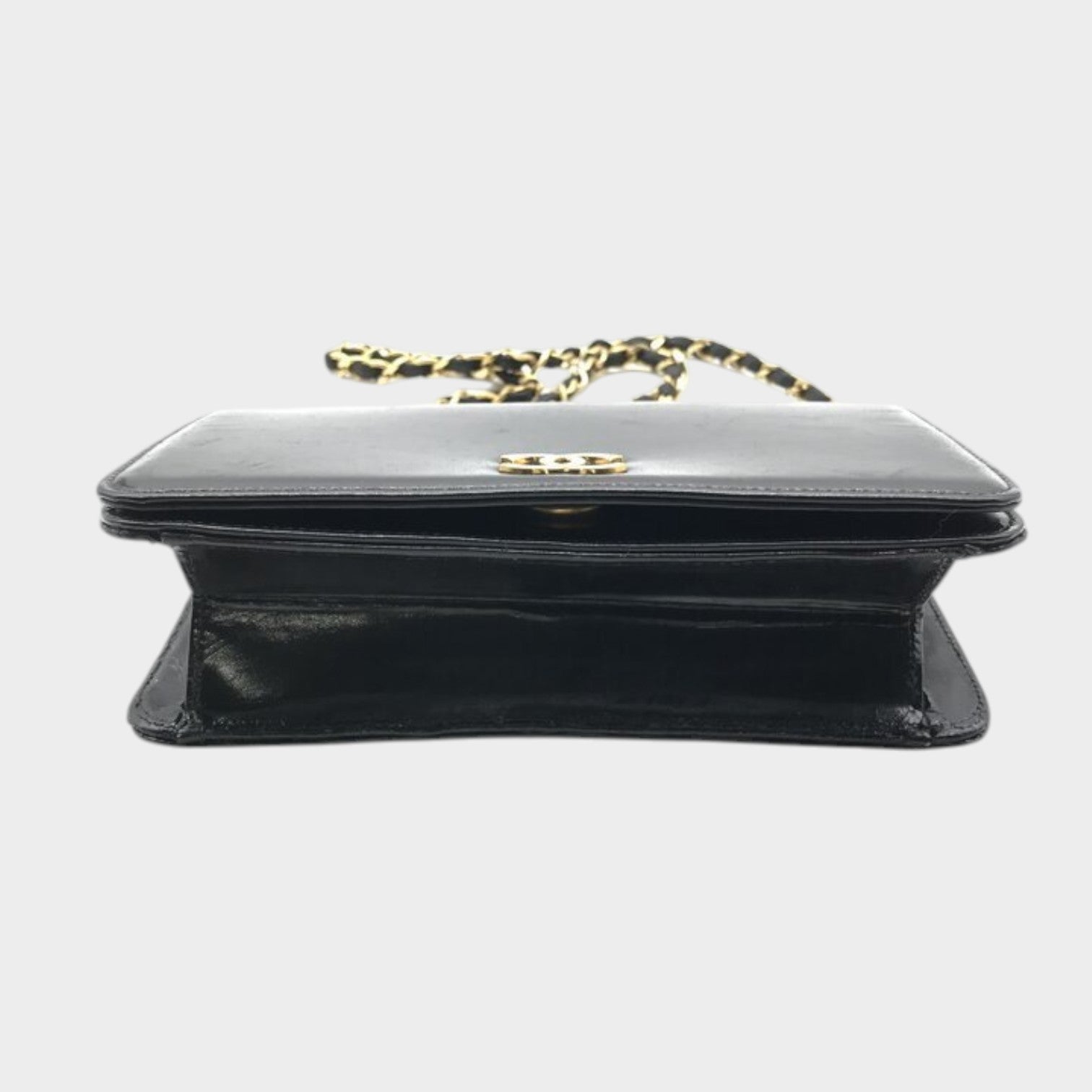 CHANEL Chanel Coco Mark Push Lock Chain Shoulder Bag Black Brand Women'