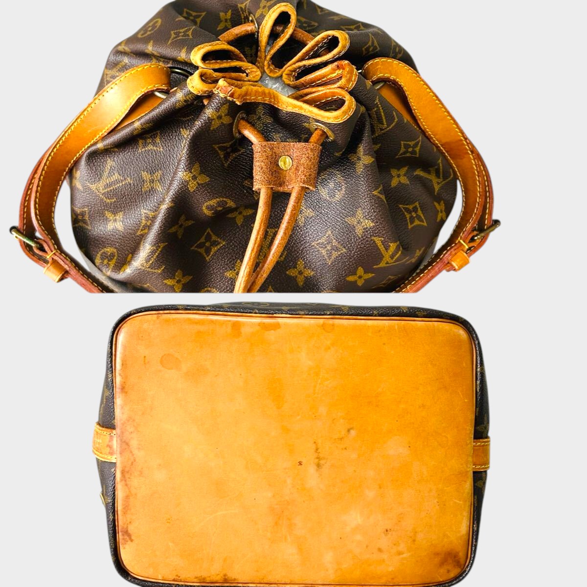 Louis Vuitton Shoulder Bag Petit Noé Drawstring Bag M42226 Monogram Brown Authentic Genuine Product