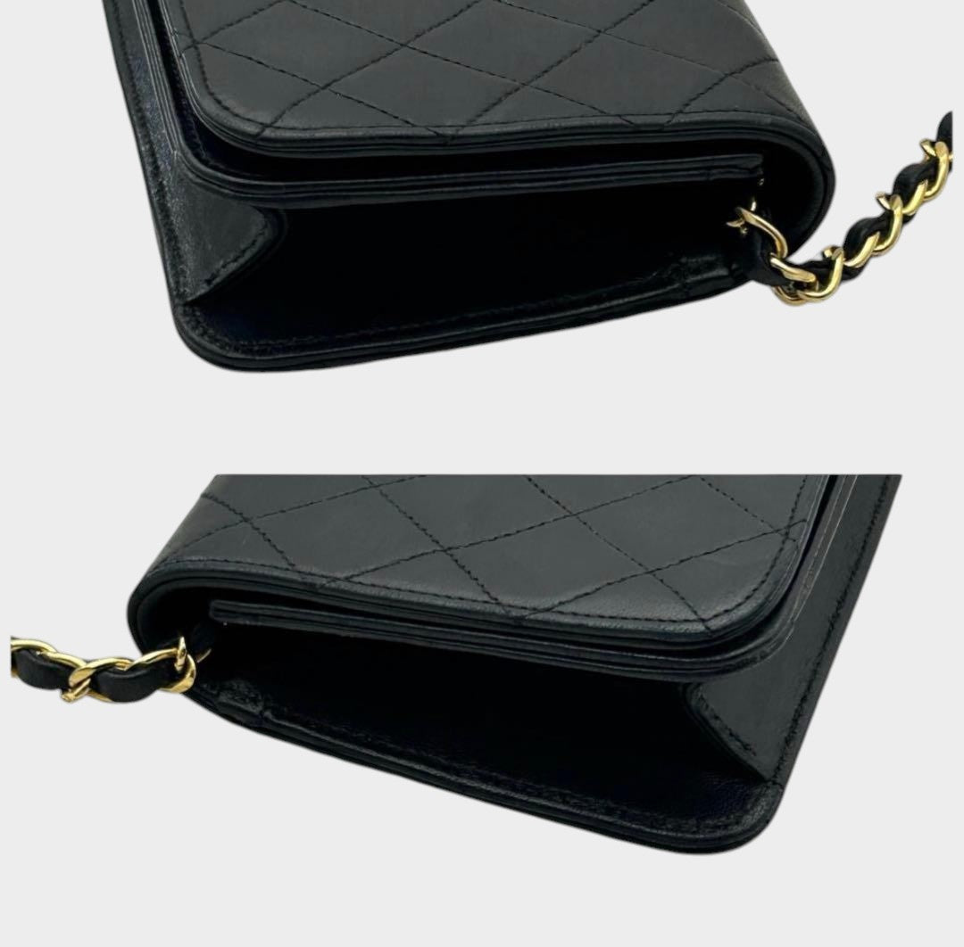 CHANEL Matelassé Mini Push-Lock Chain Shoulder Bag