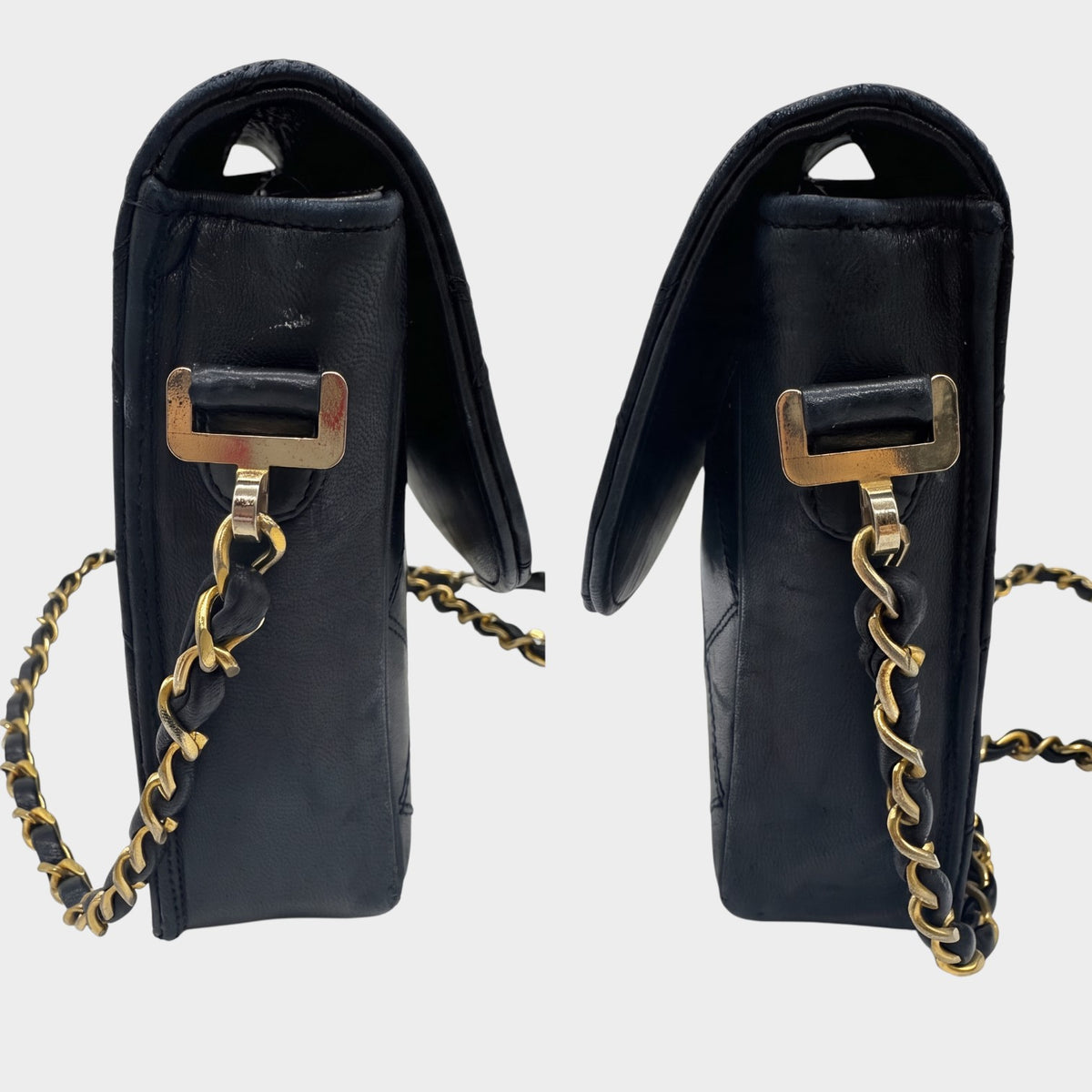 CHANEL Matelassé Bicolore Large Coco Mark Turnlock Tasche