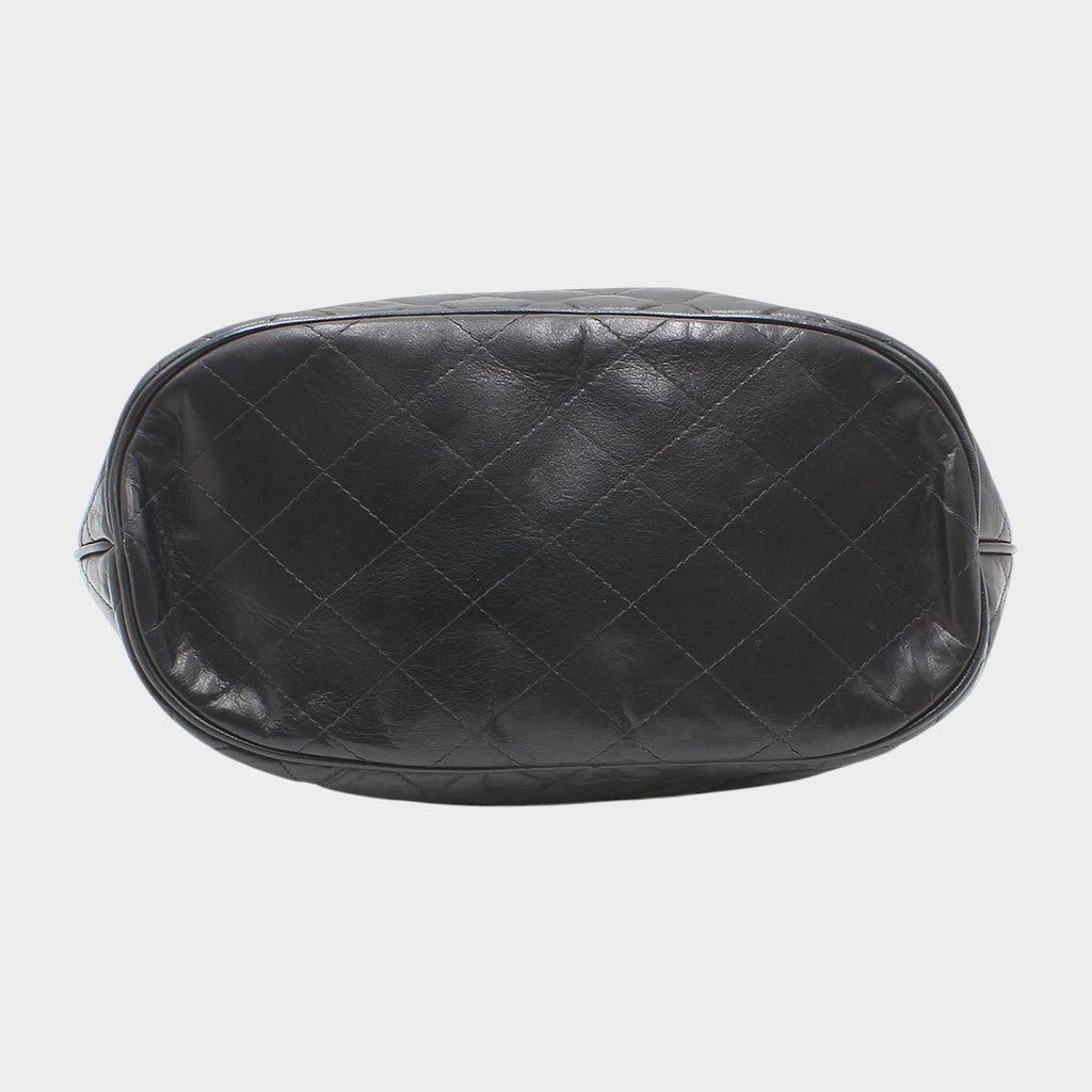 Chanel Matelassé Leather Chain One-Shoulder Bag, Black, Tasche