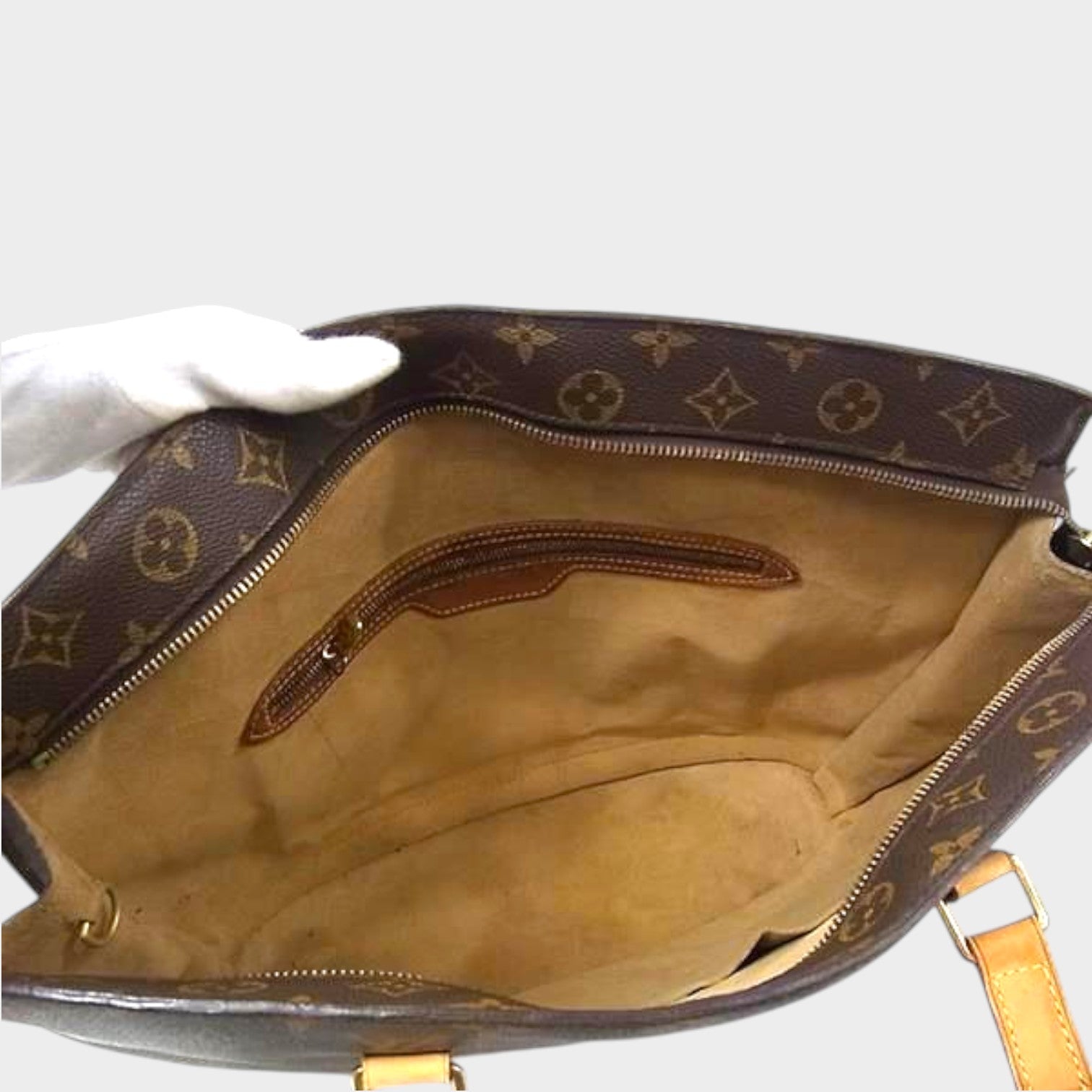 LOUIS VUITTON Monogram Babylon Tote Bag M51102 Brown (Slightly scratched and stained)