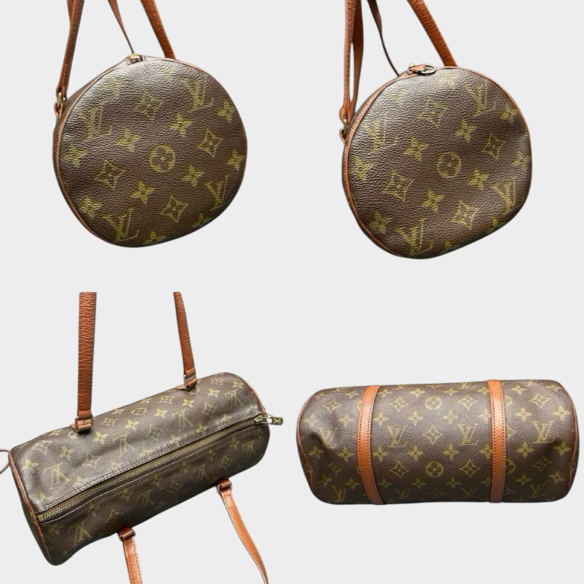 Louis Vuitton Monogram Papillon GM Pouch Set Handbag Mini Bag Mini Boston