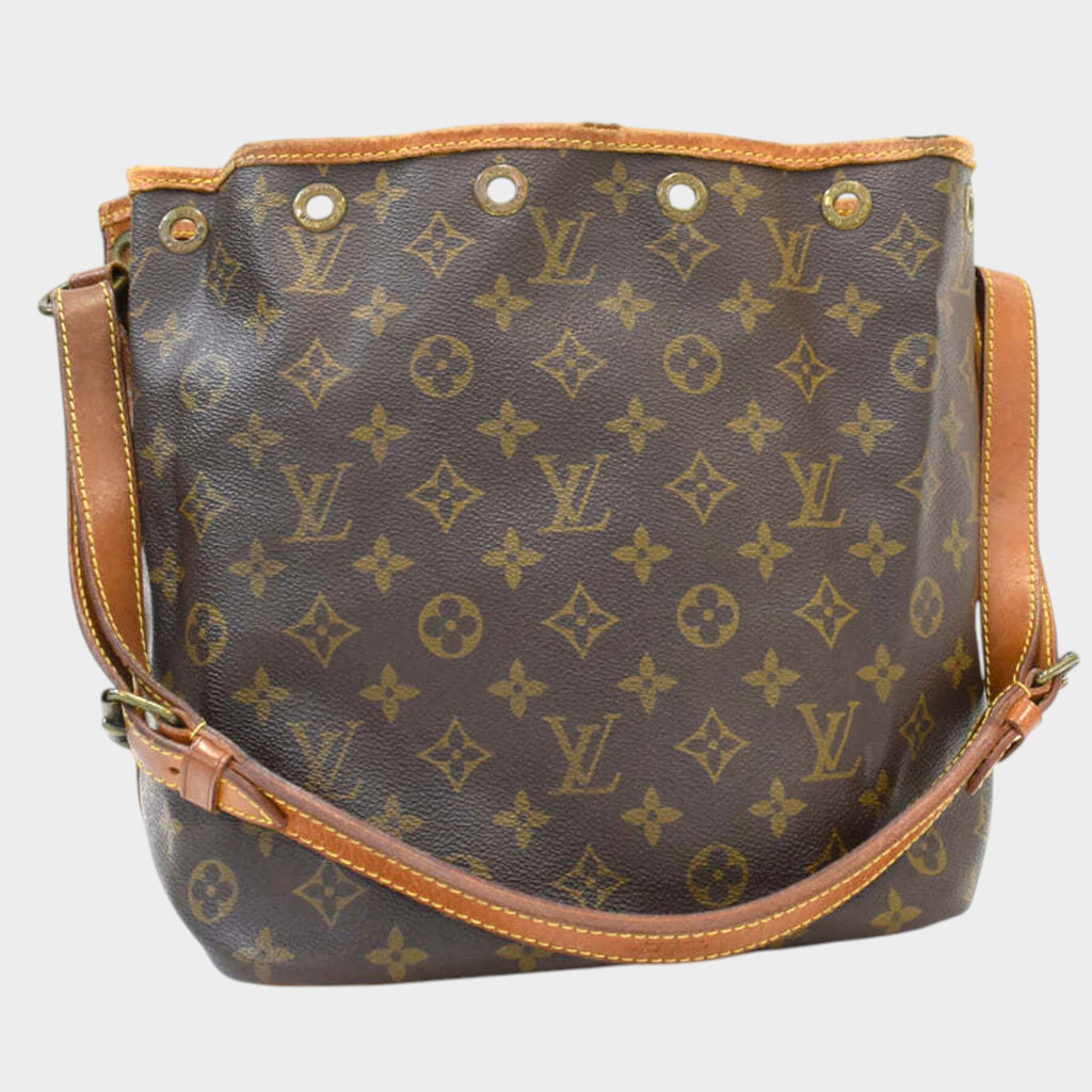 Louis Vuitton Shoulder Bag Petit Noe M42226 Monogram Canvas Leather Brown